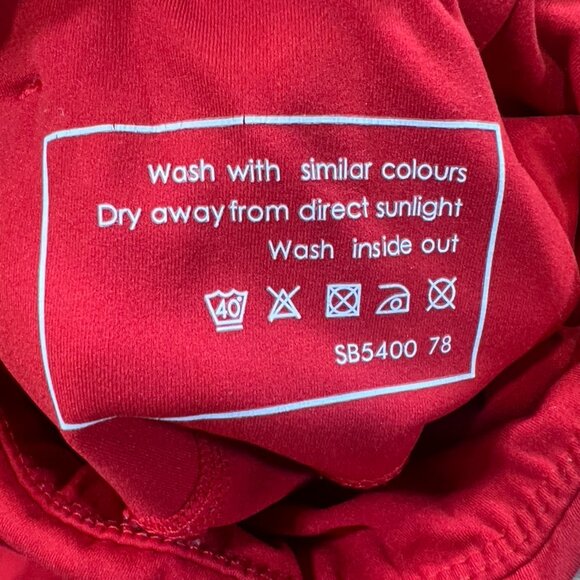 Sweaty Bettery Power Leggings 7/8 Length Red, Size L, 24" Inseam, Stretch - Picture 6 of 13